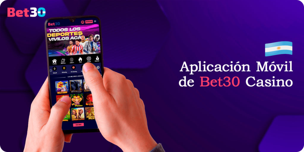 Aplicación Móvil de Bet30 Casino